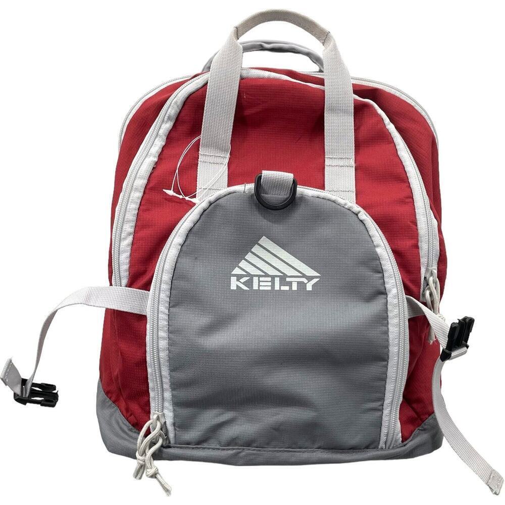 Kelty Red Gray Portable Pocket Picnic Table Backpack Hiking Camping Cooler Bag